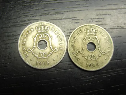 фото, 5 сантимів Бельгія 1905 (два різновиди)