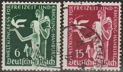 фото, 1936 - Рейх - Конгрес в Гамбурзі Mi.622-23 _2,0 €