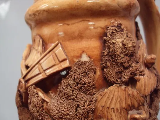 Пивная кружка керамика бокал для пива авторский Щ.Ю. хатка и мельница домик высота 23,5 см №13370 Характеристики