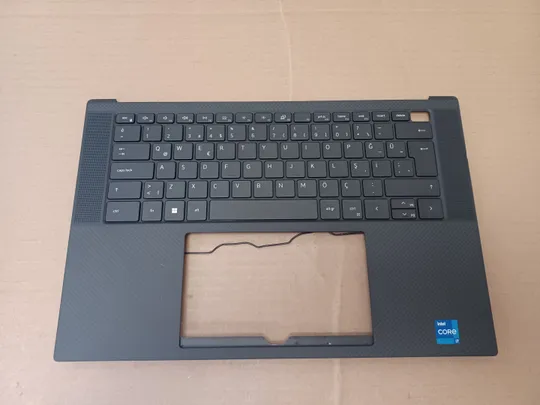 номер1051-1 корпус кришка Палмрест корпус топкейс Верхня панель палмрест cover-C 0TJP2V AQ3RH000112  з клавіатурою 0F6HHK 490.0JD07.2D0T  для Dell XPS 15 9500 9510 PRECISION 5550 5560 оригінал Ціна