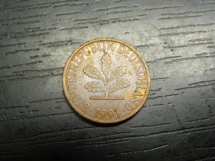 фото, 1 пфеніг ФРН 1991 J