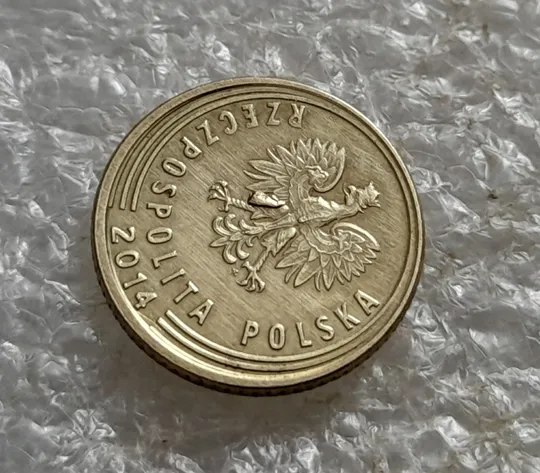 (6859) 1 грош 2014 (новий тип) гарна викрошка на аверсі (Польща, Польша, Polska) Де купити