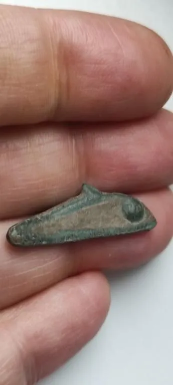 Древняя монета Дельфин с выпученными глазами,  Ольвия 5 век  до н.э nt463 Продаж