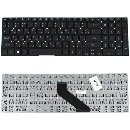 фото, Клавіатура для ноутбука ACER (AS: 5755, 5830, E1-522, E1-532, E1-731, V3-551, V3-731) rus, black, без фрейма