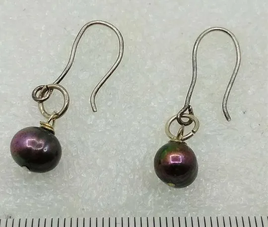 Купити Интересные серьги из серебра с натуральным жемчугом, ручной работы.TNV152