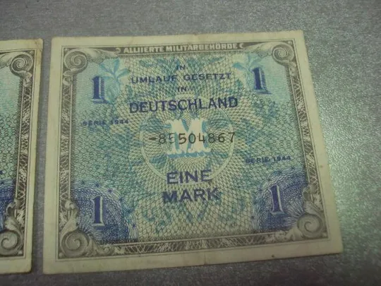 банкнота 1 марка 1944 германия лот 2 шт №185 Інтернет-аукціон