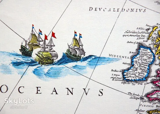 Старовинна мапа карта Європи Віллема Блау на папері верже 1644 Willem Blaeu Продаж