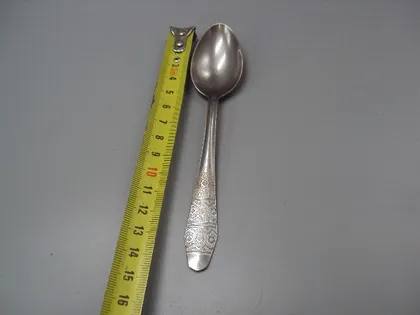 фото, Столовые приборы чайная ложка нерж узор орнамент нержавейка длина 14,5 см №18627в