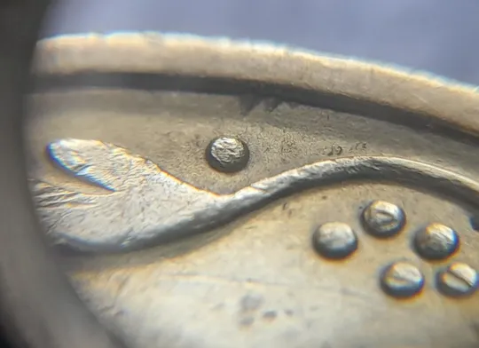 (4516) 50 копійок 1992 1БАм брак &quot;шипи дракона&quot;, викрошки (50 копеек 1992 1БАм) З аукціону