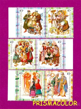 фото, ** УКРАИНА 2003 N547-552 сцепки Народная одежда СЕРИЯ