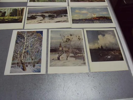 открытка набор русская природа в картинах художников 1961 10 шт №2719 Інтернет-аукціон