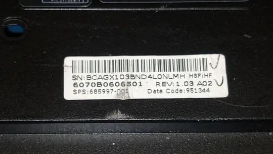 Низ корпуса з ноутбука HP EliteBook 8470p (поддон та палмрест в зборі) З аукціону