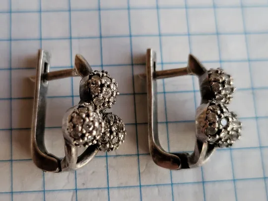 Купити Серьги серебро 925, с камешками