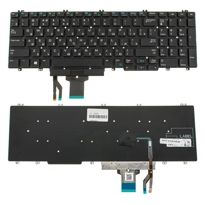 фото, Клавіатура для ноутбука DELL (Precision: 7530, 7730), rus, black, без фрейму