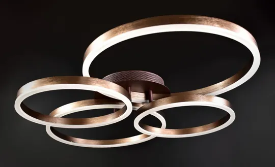 Люстра потолочная LED с пультом A8008/2+2B-cf Коричневый 11х63х83 см. Ціна