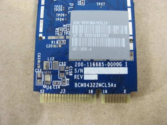 805-8 модуль Wi-Fi BCM94322MC 200-116585-0000G для Apple Macbook A1181 13&quot; оригінал Продаж