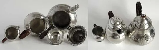 Чайно-кавовий сервіз олово посріблення Німеччина Недорого