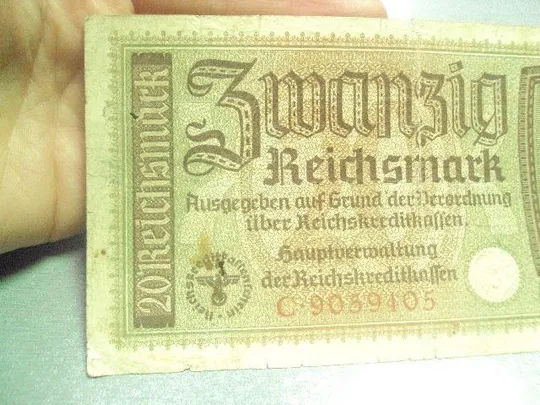 банкнота 20 марок 1939 германия №203 Продаж