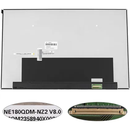 фото, Матриця 18.0" NE180QDM-NZ2 (2560 * 1600, 40pin (eDP, IPS, 240Hz), LED, SLIM (без додаткової панелі), матова, роз'єм справа внизу)
