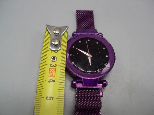 Купити Женские фиолетовые наручные часы Skmei quartz кварц механизм GL68 магнитный браслет №15892