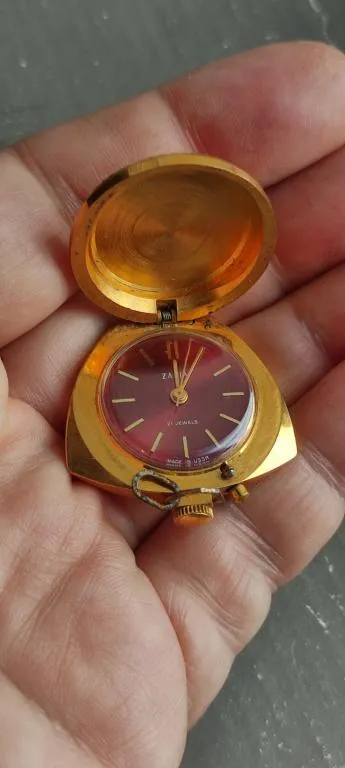 Часы кулон Заря СССР на отличном ходу экспортный вариант,позолота bf965 Продаж