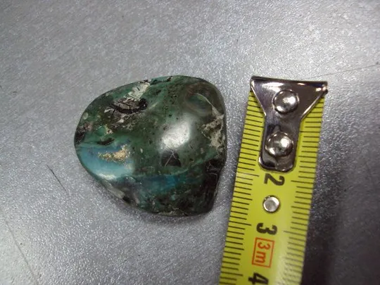 Камень хризоколл для ювелирных изделий вес 12,64 г размер 10 х 37 х 33 х 30 мм №13288 Недорого