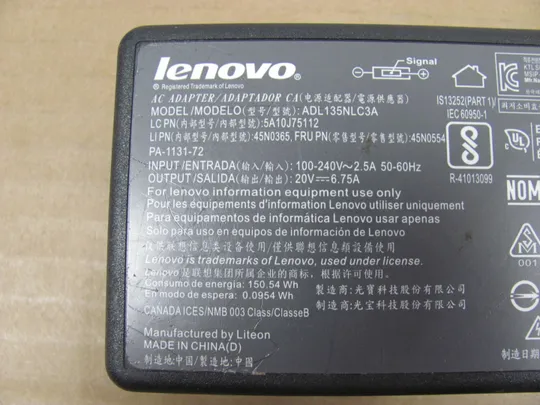 Блок живлення Lenovo adl135nlc3a 45n0365 45n0554  135W 6.75A  Штекер  Square 5 Pin Можливий ОПТ від 10шт ціна договірна! Де купити