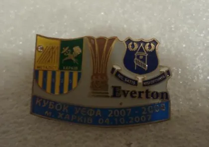 фото, Футбол значок ФК Металлист Харьков - Эвертон Англия Кубок УЕФА 2007-08
