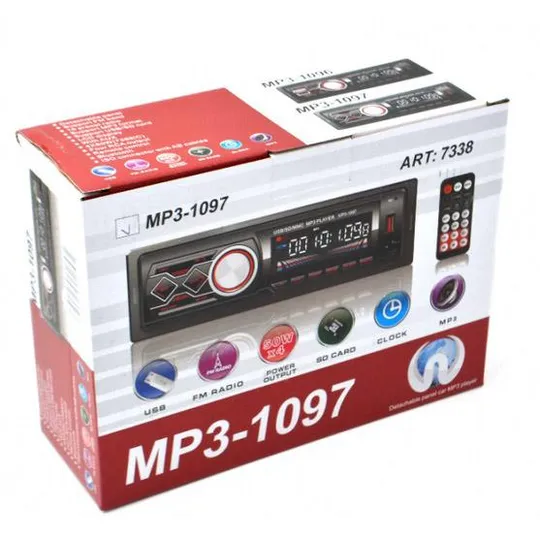 Автомагнитола MP3-1097 BT ISO со съемной панелью, Автомагнитола магнитола в авто с Usb сенсорная З аукціону