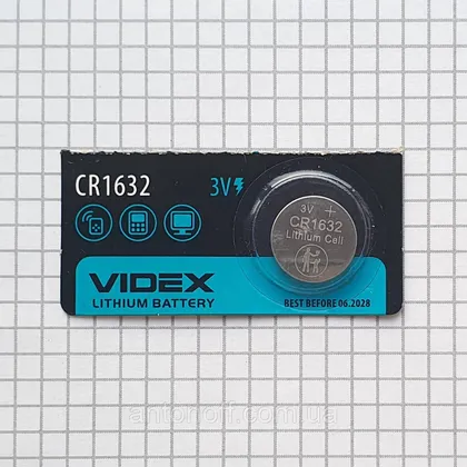 фото, Батарейка літієва Videx CR1632 Lithium 3V