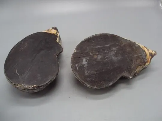 Фигура дерево статуэтка кот спящий котик котенок спит пума Европа размер 6 х 16,5 см лот 2 шт №11027 З аукціону