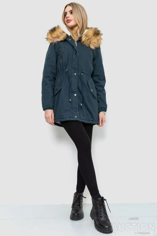 Купити Парка женская зимняя, цвет темно-зеленый, 244R6912