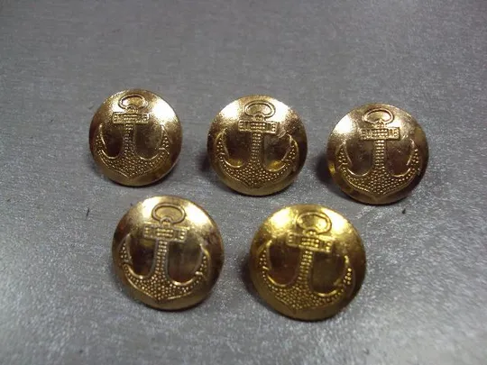 милитария пуговица вмф ссср 18 мм якорь мосштамп 70-80 е лот 5 шт №2496 Ціна