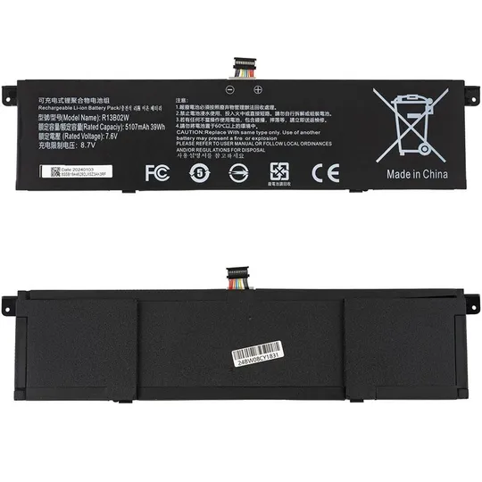 Батарея для ноутбука Xiaomi R13B01W (Mi Book Air 13.3) 7.6V 5100mAh 39Wh Black Ціна