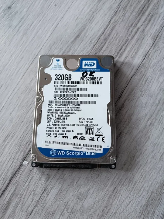Купити Жесткий диск SATA 2.5 WD 320 GB Sata 2 (WD3200BEVT)