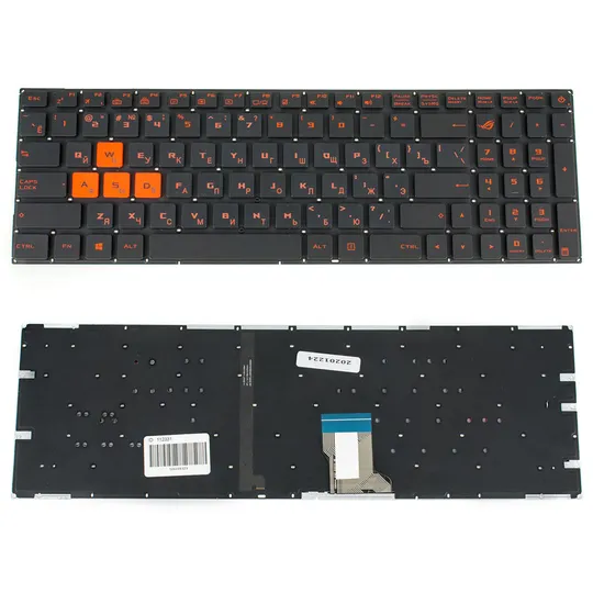 Клавіатура для ноутбука ASUS (GL702VM) rus, black, без фрейма, без підсвічування клавіш Ціна