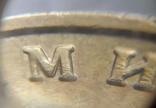 (6657) 1 гривня 2006 різновид викрошки у букві "А" слова "ОДНА" на гурті + зминання на реверсі (1 гривна 2006 брак) З аукціону