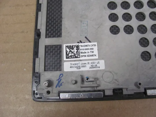 844-25  Кришка панель палмрест 0DW67K 460.0JD0I.0001 клавіатура робоча з підсвіткою  для Dell  XPS 17 XPS17  9700 Precision 5750 оригінал Продаж