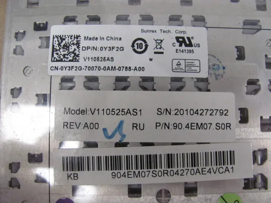 номер0005-27 клавіатура робоча 0Y3F2G  для Dell Inspiron 15 N5010 M5010 оригінал Інтернет-аукціон