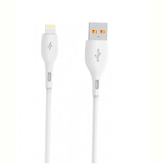 Кабель SkyDolphin S22L Soft Silicone USB - Lightning (M/M), 1 м, White (USB-000599) Ціна