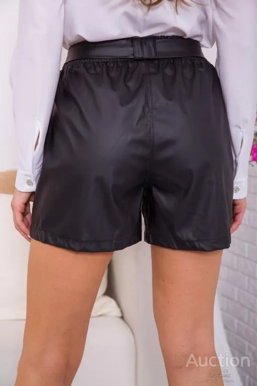 Утепленные женские шорты, черного цвета, 102R295 Продаж