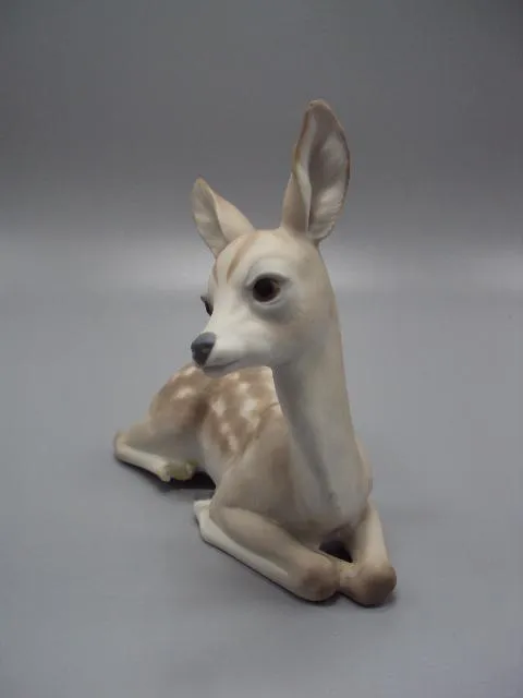 Фигура фарфор статуэтка олень Испания LLADRO олененок высота 16 см под реставрацию №452п Недорого