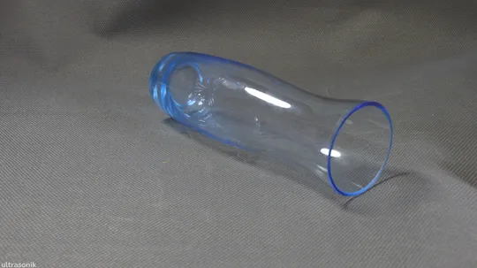 Ваза для квітів блакитне радянське кольорове скло Вживане Інтернет-аукціон