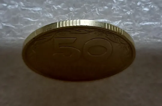 (5050) 50 копійок 1992 1ААк зминання елементів зображення на аверсі (50 копеек 1992 брак) Недорого