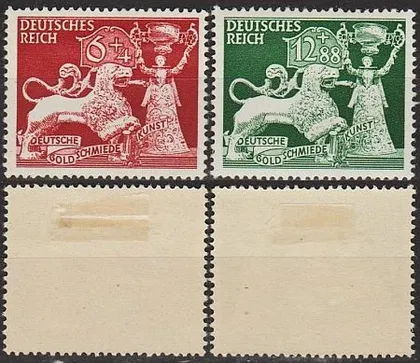 фото, 1942 - Рейх - Ювелірне мистецтво Mi.816-17 *