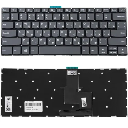 фото, Клавіатура для ноутбука LENOVO (IdeaPad 320-14 series) rus, onyx black, без фрейма (ОРИГИНАЛ)