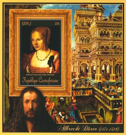 фото, ЦАР-Живопись-Дюрер-2011. Чистый красивый Блок. MNH.