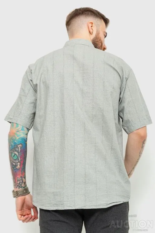 Рубашка мужская повседневная, цвет серый, 167R962 Продаж