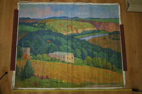 Картина пейзаж Скрябин 1982 г. Холст масло 146 х 121 см №216 Ціна