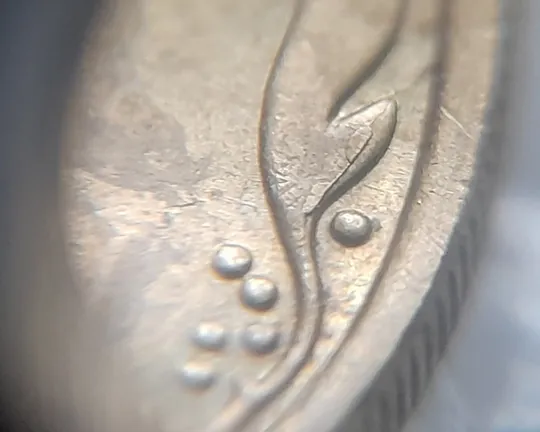 (1336) 10 копійок 2005 багаточисельні розколи на вінку реверса (10 копеек 2005 брак) Інтернет-аукціон